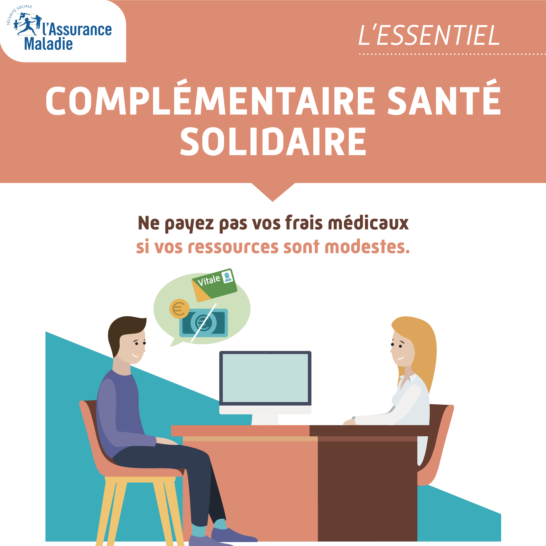 Flyer L’essentiel – A5 – Complémentaire Santé Solidaire