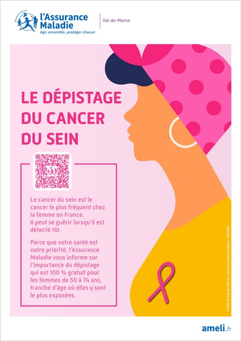 Affichea3 cpam94 depistage du cancer du sein