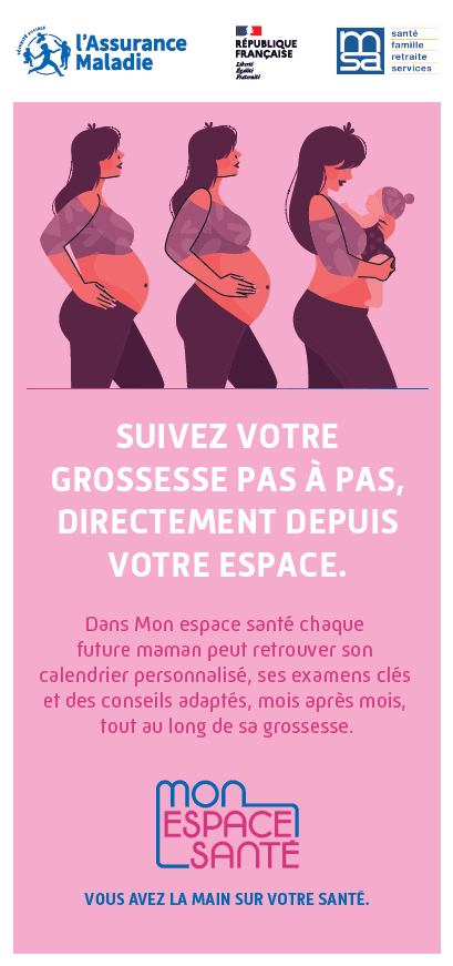 Flyer – Mon espace santé – Grossesse