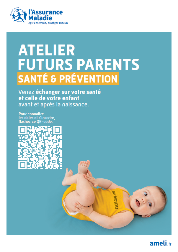 Flyer A5 Ateliers maternité – Prévention